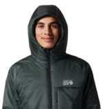 hombres tapas abeto negro Mountain Hardwear compresor con capucha 84RX150 - Image 3