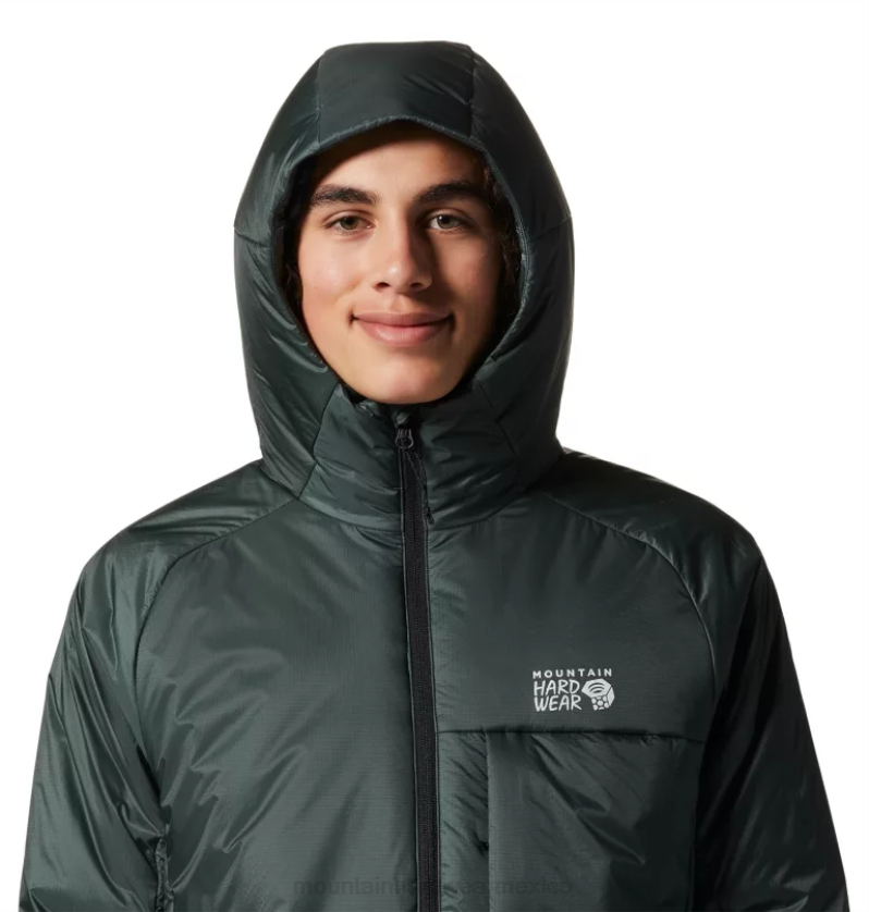 hombres tapas abeto negro Mountain Hardwear compresor con capucha 84RX150 - Image 3