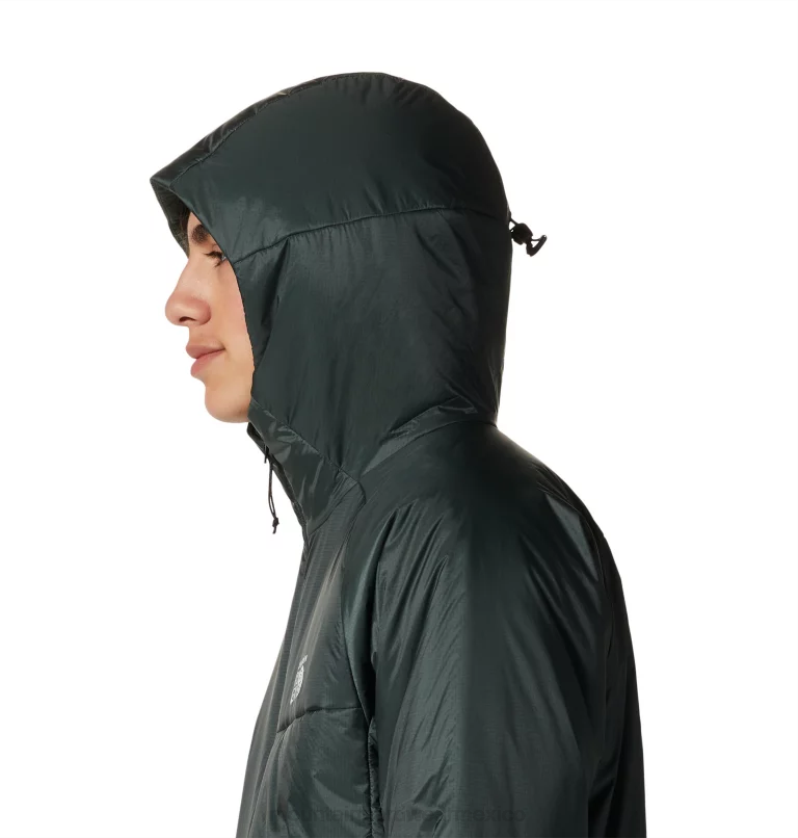 hombres tapas abeto negro Mountain Hardwear compresor con capucha 84RX150 - Image 4