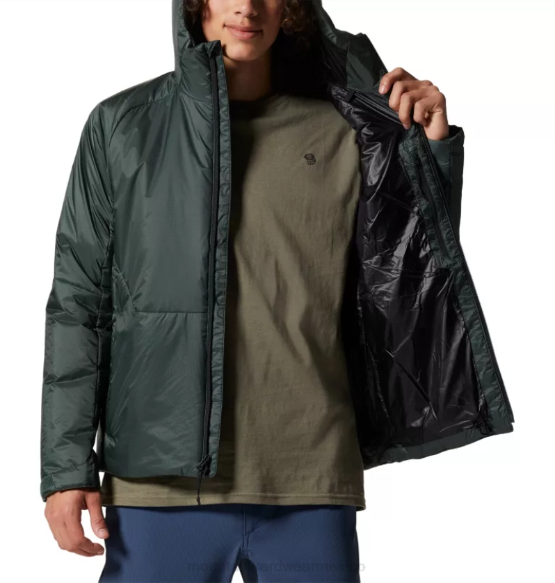 hombres tapas abeto negro Mountain Hardwear compresor con capucha 84RX150 - Image 8