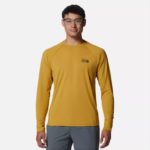 hombres tapas amarillo desierto Mountain Hardwear equipo de manga larga del lago del cráter 84RX68