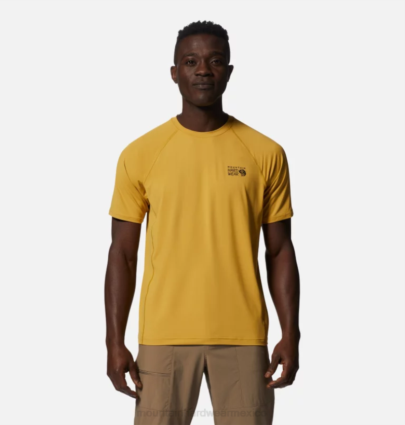 hombres tapas amarillo desierto Mountain Hardwear lago del cráter manga corta 84RX75 - Image 1