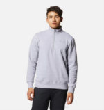 hombres tapas brezo gris Mountain Hardwear logotipo mhw 1/4 cremallera 84RX144