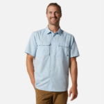 hombres tapas cambray azul Mountain Hardwear camisa de manga corta cañón 84RX326