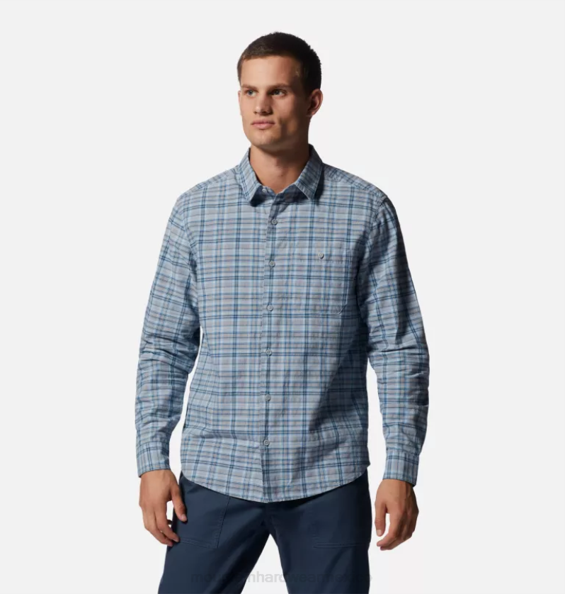 hombres_tapas_dosel_de_cambray_azul_a_cuadros_mountain_hardwear_camisa_de_manga_larga_de_alamo_grande_84rx395.png hombres tapas dosel de cambray azul a cuadros Mountain Hardwear camisa de manga larga de álamo grande 84RX395 - Image 1
