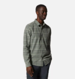 hombres tapas dosel de campo a cuadros Mountain Hardwear camisa de manga larga de álamo grande 84RX393 - Image 4