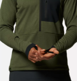 hombres tapas excedente de brezo verde Mountain Hardwear chaqueta polartec power grid con media cremallera 84RX270 - Image 3