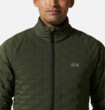 hombres tapas excedente verde Mountain Hardwear chaqueta ligera elástica 84RX29 - Image 4