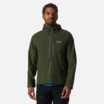 hombres tapas excedente verde Mountain Hardwear chaqueta ozónica elástica 84RX251