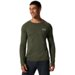 hombres tapas excedente verde Mountain Hardwear manga larga elástica 84RX198