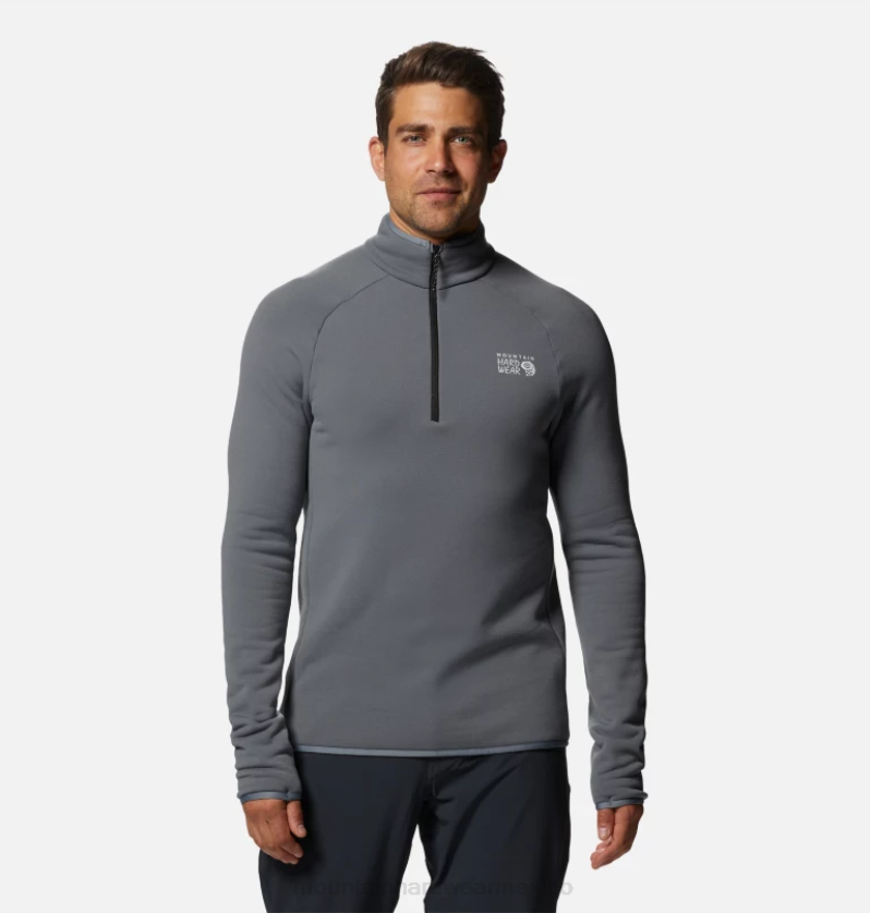 hombres_tapas_gris_aluminio_mountain_hardwear_polartec_power_stretch_pro_1_4_cremallera_84rx275.png hombres tapas gris aluminio Mountain Hardwear polartec power stretch pro 1/4 cremallera 84RX275 - Image 1