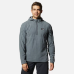 hombres tapas gris aluminio Mountain Hardwear sudadera con capucha y rejilla cumbre 84RX235