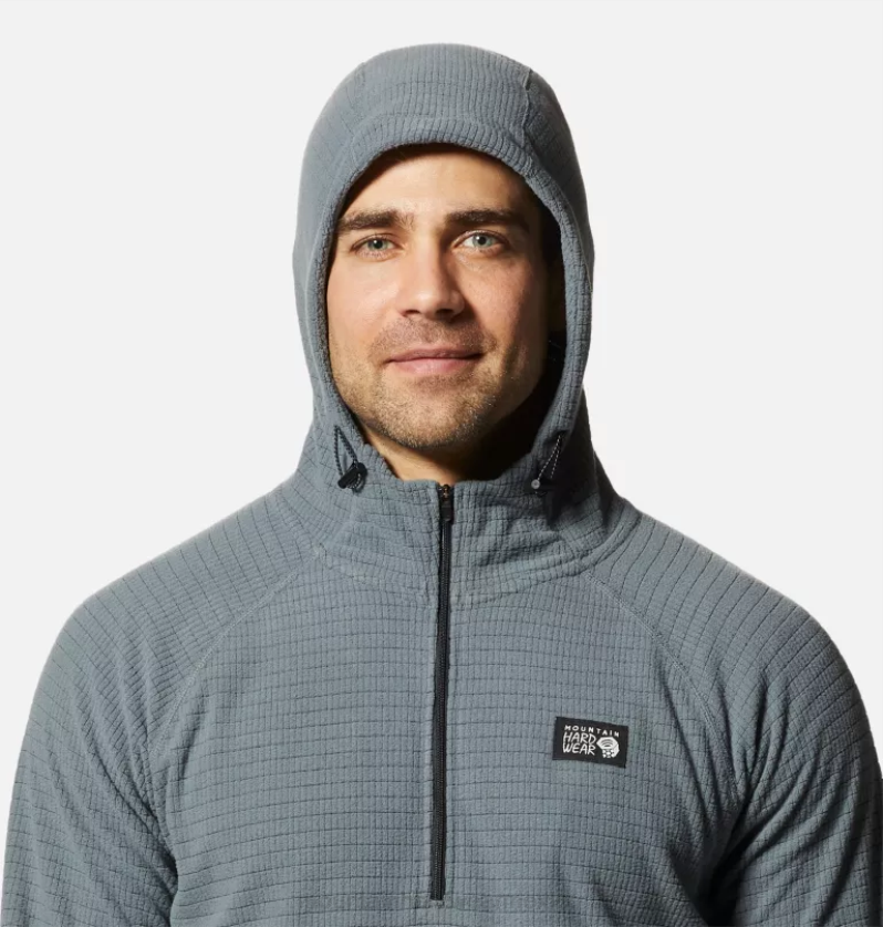 hombres tapas gris aluminio Mountain Hardwear sudadera con capucha y rejilla cumbre 84RX235 - Image 3
