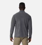 hombres tapas gris jaspeado metalizado Mountain Hardwear polartec micropolar con cremallera completa 84RX441 - Image 2