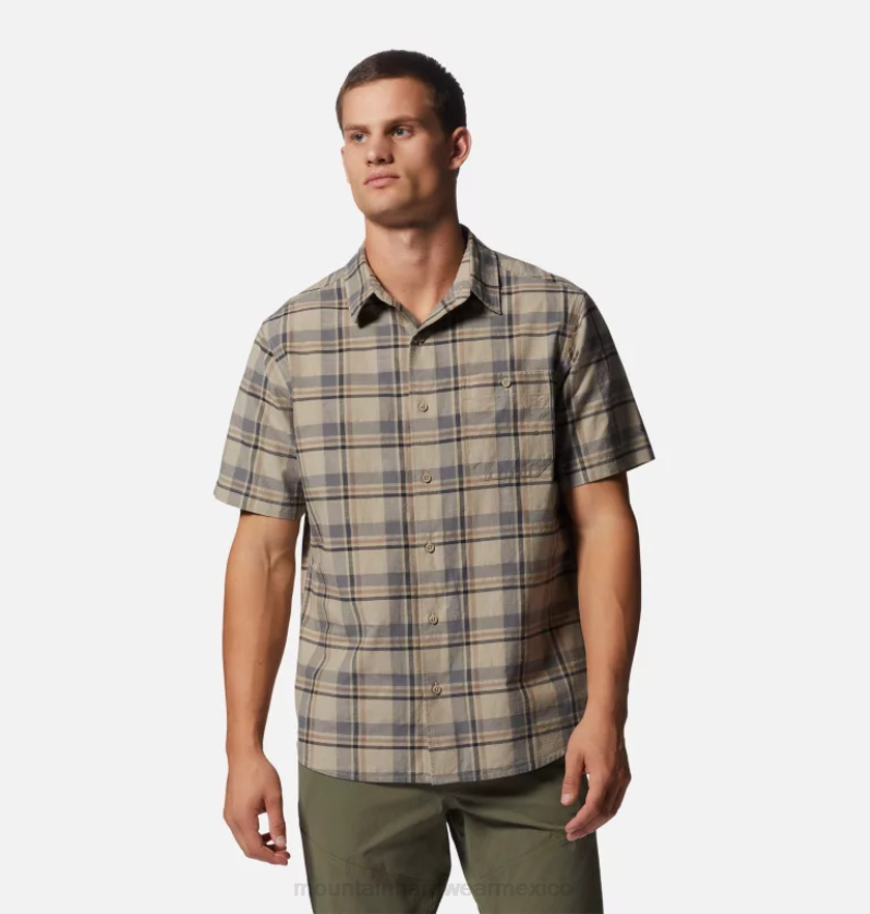 hombres tapas hamaca badlands a cuadros Mountain Hardwear camisa de manga corta de álamo grande 84RX398 - Image 4