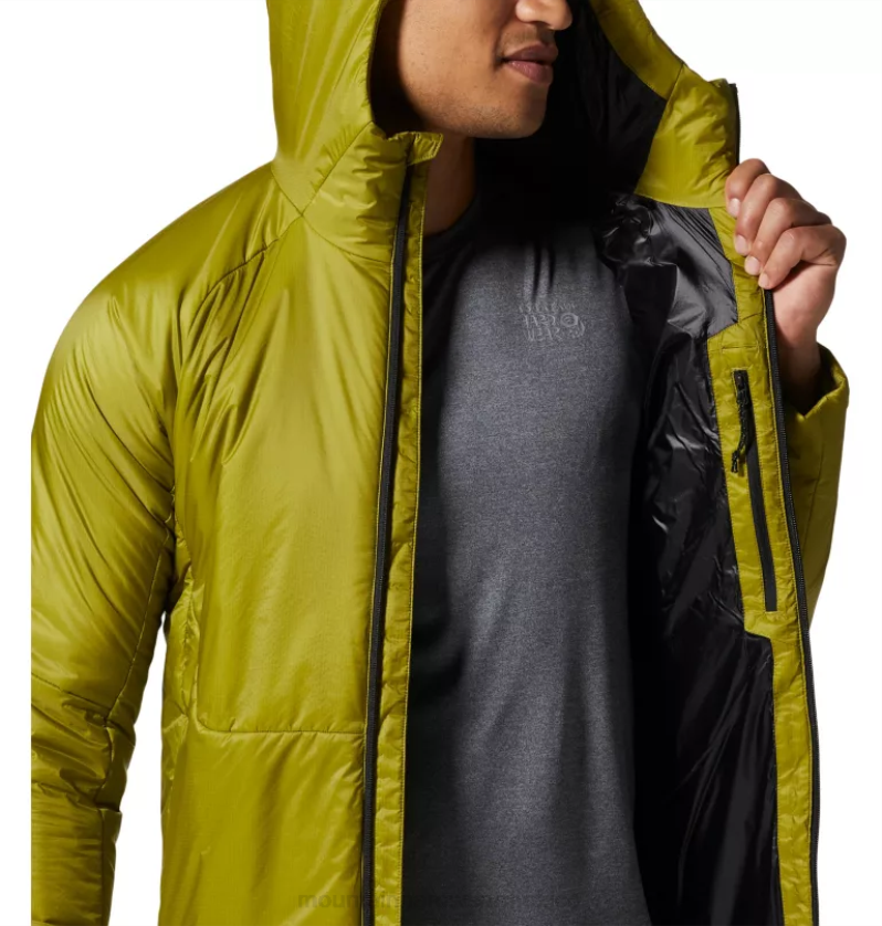 hombres tapas musgo lunar Mountain Hardwear compresor con capucha 84RX151 - Image 8