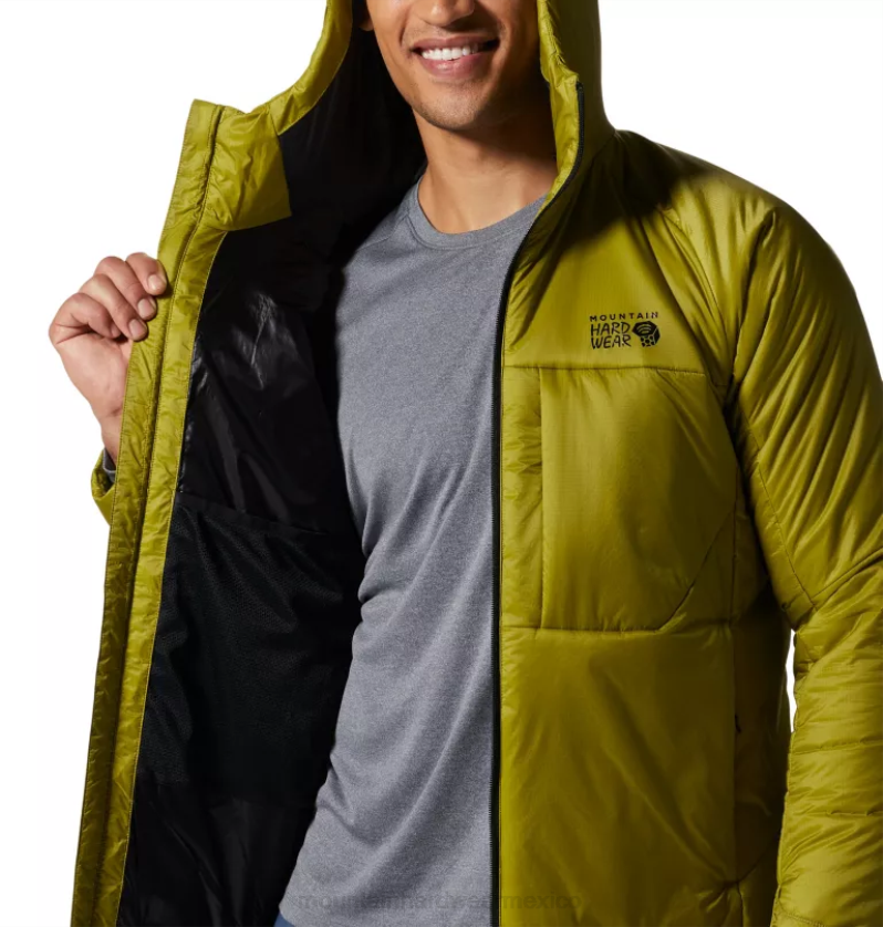 hombres tapas musgo lunar Mountain Hardwear compresor con capucha 84RX151 - Image 9