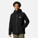 hombres tapas negro Mountain Hardwear chaqueta elástica con aislamiento ozonic 84RX506