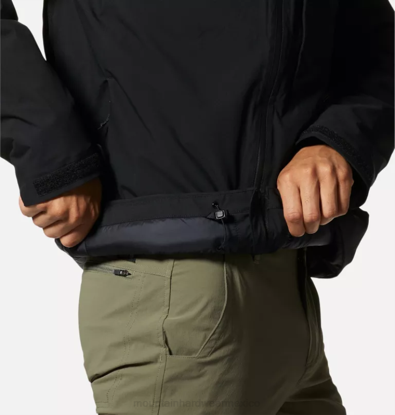 hombres tapas negro Mountain Hardwear chaqueta elástica con aislamiento ozonic 84RX506 - Image 7