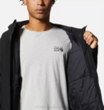 hombres tapas negro Mountain Hardwear chaqueta elástica con aislamiento ozonic 84RX506 - Image 9