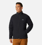 hombres tapas negro Mountain Hardwear chaqueta ligera elástica 84RX28