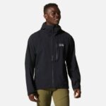 hombres tapas negro Mountain Hardwear chaqueta ozónica elástica 84RX250