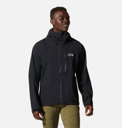 hombres tapas negro Mountain Hardwear chaqueta ozónica elástica 84RX250