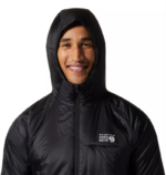 hombres tapas negro Mountain Hardwear compresor con capucha 84RX149 - Image 4