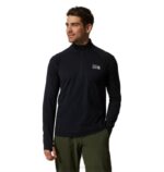 hombres tapas negro Mountain Hardwear elástico 1/2 cremallera 84RX193