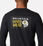 hombres tapas negro Mountain Hardwear logo mhw en una caja de manga larga 84RX341 - Image 4