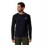 hombres tapas negro Mountain Hardwear manga larga elástica 84RX196
