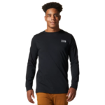 hombres tapas negro Mountain Hardwear mhw logo en la espalda manga larga 84RX350