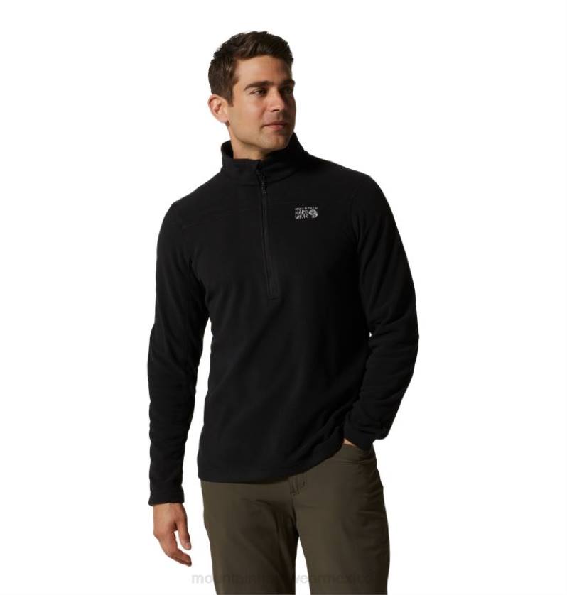 hombres_tapas_negro_mountain_hardwear_microchill_2_0_1_2_cremallera_84rx390.jpg hombres tapas negro Mountain Hardwear microchill 2.0 1/2 cremallera 84RX390 - Image 1