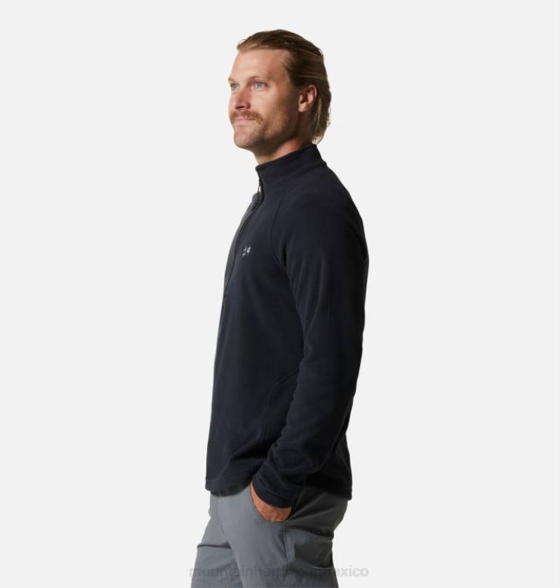 hombres tapas negro Mountain Hardwear micropolar polartec con cremallera de 1/4 84RX447 - Image 2