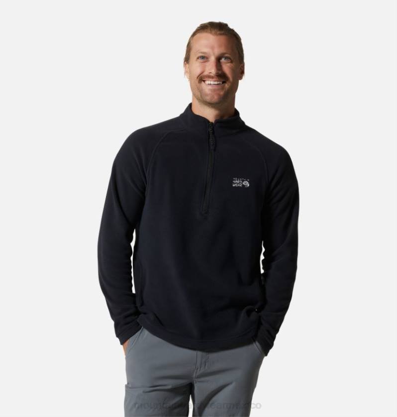 hombres_tapas_negro_mountain_hardwear_micropolar_polartec_con_cremallera_de_1_4_84rx447.jpg hombres tapas negro Mountain Hardwear micropolar polartec con cremallera de 1/4 84RX447 - Image 1
