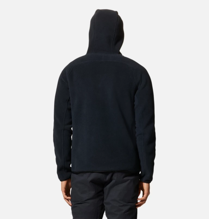 hombres tapas negro Mountain Hardwear Sudadera con capucha y cremallera completa polartec de doble cepillado 84RX452 - Image 2