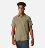 hombres tapas piedra verde Mountain Hardwear camisa de manga corta sombra lite 84RX339