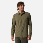 hombres tapas piedra verde Mountain Hardwear camisa de manga larga sombra lite 84RX331