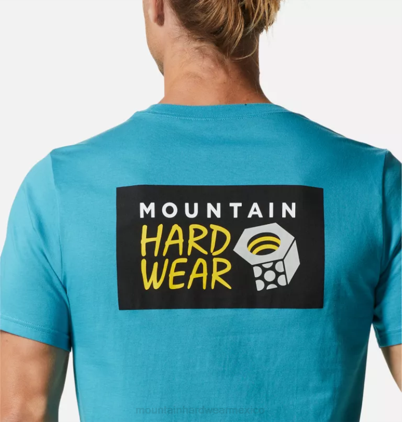 hombres tapas tetón azul Mountain Hardwear logo mhw en una caja manga corta 84RX348 - Image 4