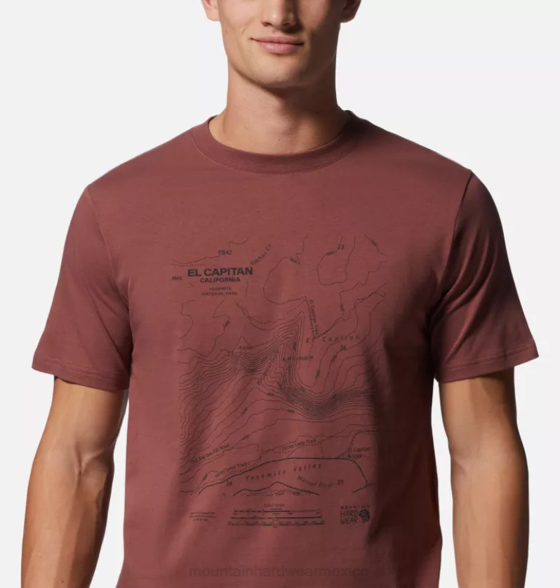 hombres tapas tierra arcillosa Mountain Hardwear camiseta manga corta el cap topo 84RX415 - Image 3