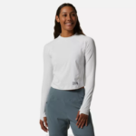 mujer tapas Banco de niebla Mountain Hardwear crop de manga larga Crater Lake 84RX607