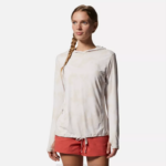 mujer tapas estampado de tinte disperso de sprite blanco Mountain Hardwear sudadera con capucha de manga larga del lago del cráter 84RX592