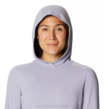 mujer tapas gris escarcha Mountain Hardwear sudadera con capucha de manga larga del lago del cráter 84RX593 - Image 2