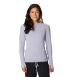 mujer tapas gris escarcha Mountain Hardwear sudadera con capucha de manga larga del lago del cráter 84RX593