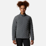 mujer tapas gris jaspeado metalizado Mountain Hardwear chaqueta ligera elástica 84RX534