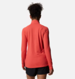 mujer tapas rosa solar Mountain Hardwear lago del cráter 1/4 zip 84RX596 - Image 2